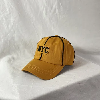 Uus Saabuvad Kevad Sügis Unisex NYC kirja tikandid painutada ääreni mood vabaaja hip-hop street paar snapback sport baseball cap 2