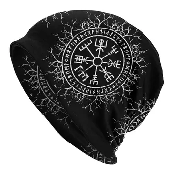 Viking Yggdrasil Runes Müts Müts Hip-Hop Väljas Skullies Beanies Mütsid Mehed Naised Koo Müts Kevad Sooja Kahesuguse kasutusega Unisex Mütsid