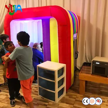 Värvikas kohandatud lapsed kingitus täispuhutav LED photo booth telgi poole